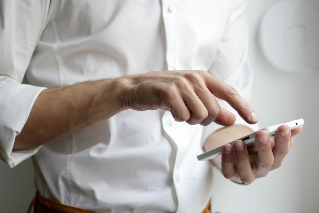 a doctor using a tablet