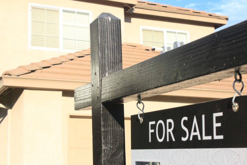 a black and white sign