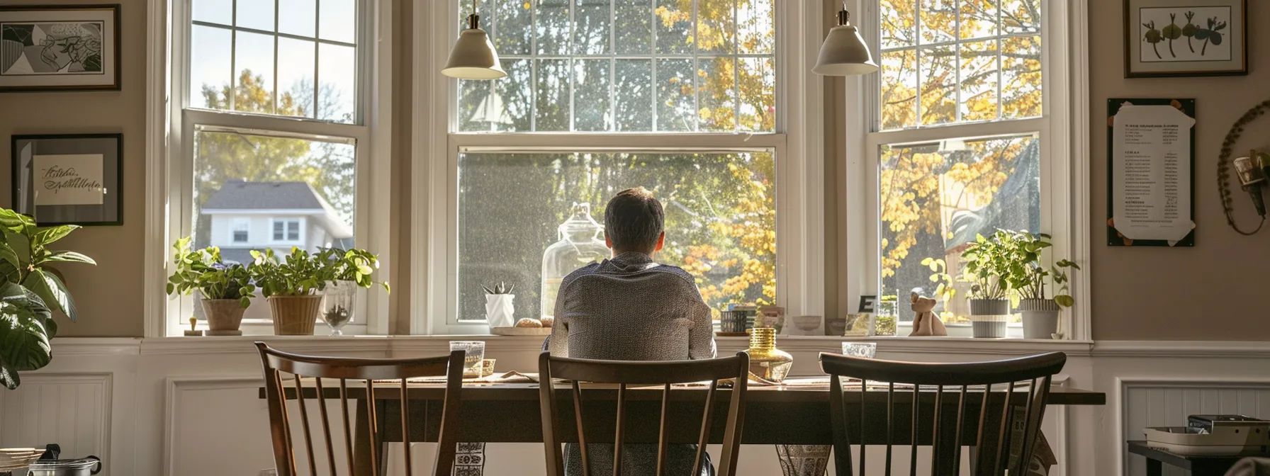 a homeowner proudly showcases their energy star-certified windows installed, with a government tax credit certificate and a local utility rebate check displayed on a table nearby.